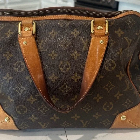 Louis Vuitton Brown and Tan Monogram Duffel Bag - Picture 6 of 12